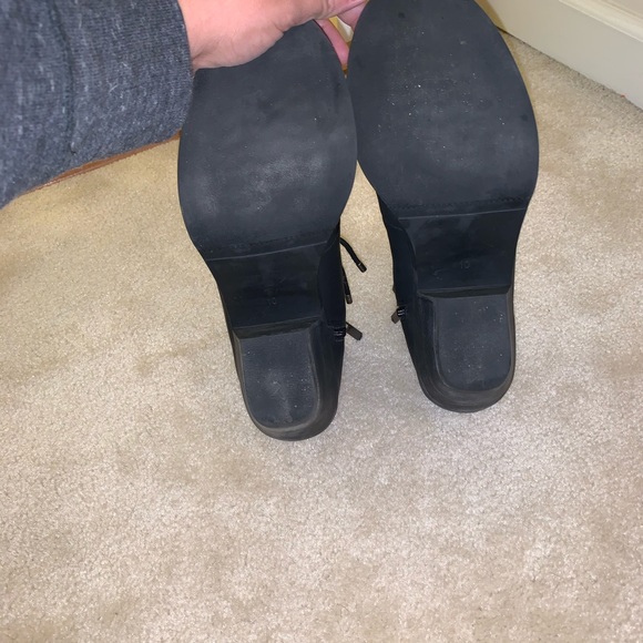 Me too black peep toe tie boots size 10 - Picture 5 of 7